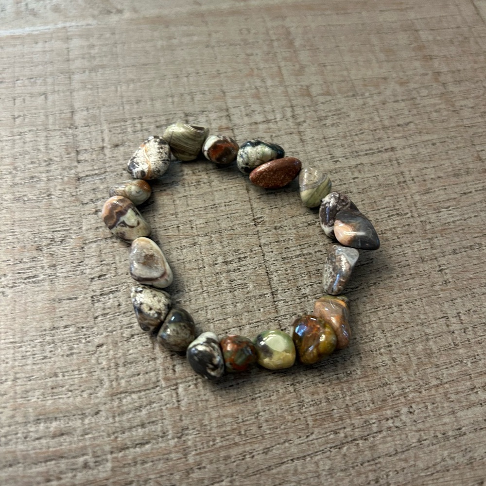 Ocean Jasper stone Beaded Bracelet